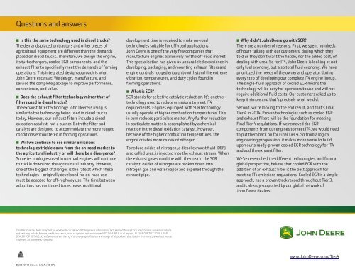 IT4 Emissions Solutions - John Deere