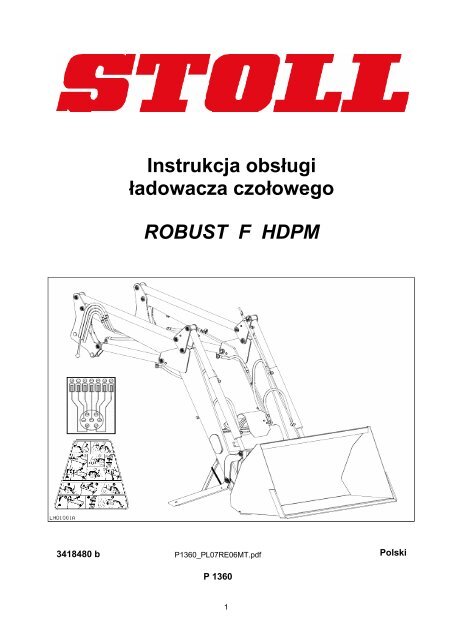 Instrukcja obsÅugi Åadowacza czoÅowego ROBUST F HDPM