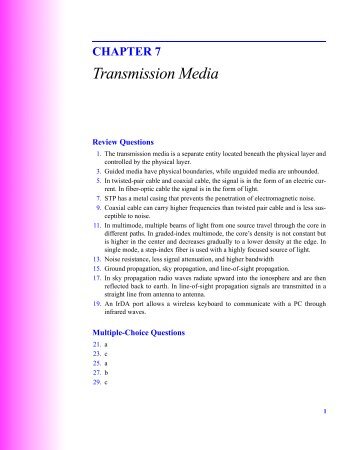 CHAPTER 7 Transmission Media