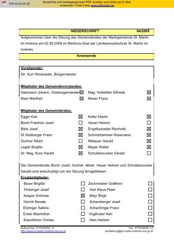 Protokoll 04/2009 (1,29 MB) - .PDF - St. Martin im Innkreis