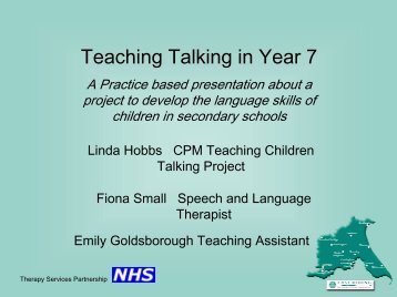 Teaching Talking in Year 7 - eRiding