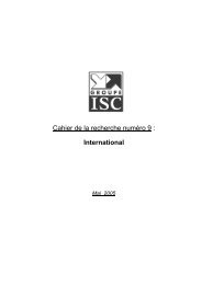 Cahier de la recherche numÃ©ro 9 : International - Philippe Pierre