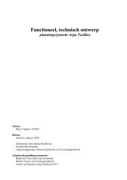 Functioneel, technisch verslag - Ontwerp Systemen - Technische ...
