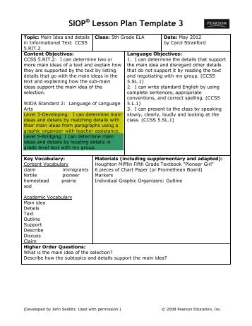 individual lesson plan templates