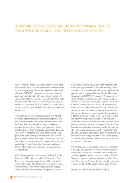 Engendering Global Health - Action for Global Health