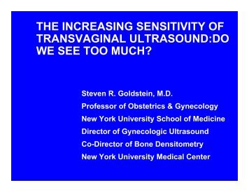 The increased sensitivity of transvaginal ultrasound