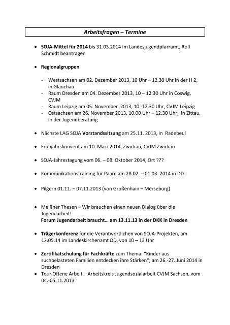 Jahrestagung_2013 - SOJA Sachsen