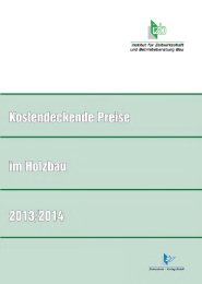 Kostendeckende Preise im Holzbau 2013/2014 - Zeittechnik-Verlag ...