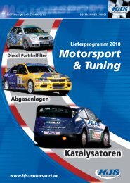 Lieferprogramm 2010 • Oktober 2009 - HJS-Motorsport
