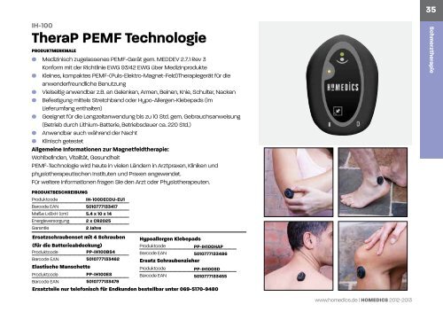 HoMedics Katalog 2012/2013 - Schimek Electronics