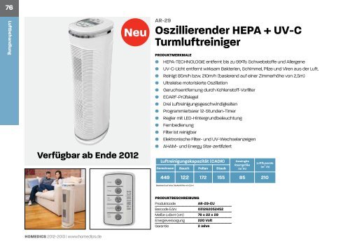 HoMedics Katalog 2012/2013 - Schimek Electronics