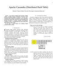 Apache Cassandra (Distributed Hash Table) - salsahpc - Indiana ...