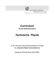 Studienplan für die Studienrichtung Technische Physik