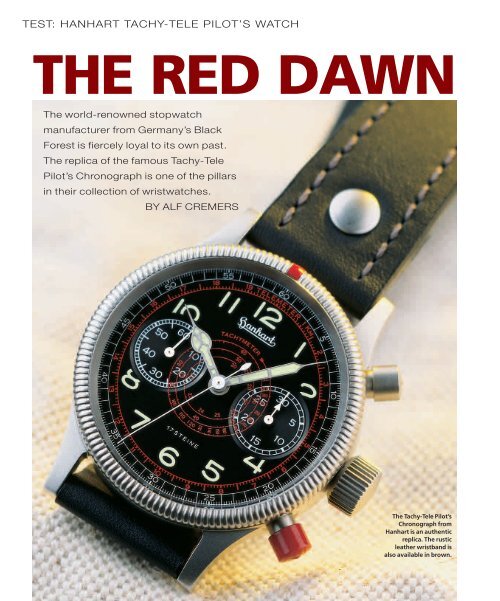 WT 2002 03 TEST HANHART TACHY TELE PILOT S WATCH