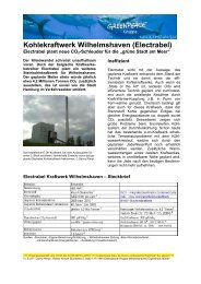 Kohlekraftwerk Wilhelmshaven (Electrabel) - Gegenwind