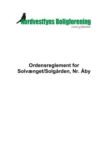 Velkommen til SolvÃ¦nget/SolgÃ¥rden - Boligkontoret Danmark