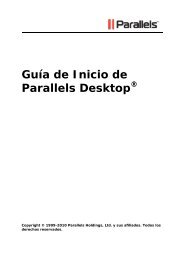 GuÃ­a de Inicio de Parallels DesktopÂ®