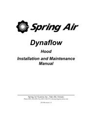 DynaFlow Installation & Maintenance 2010 - Spring Air Systems Inc.