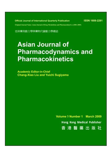 Asian Journal of Pharmacodynamics and Pharmacokinetics