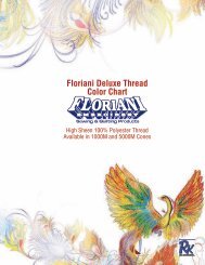 Floriani Deluxe Thread Color Chart - RNK Distributing