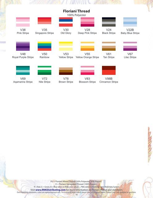 Floriani Color Chart