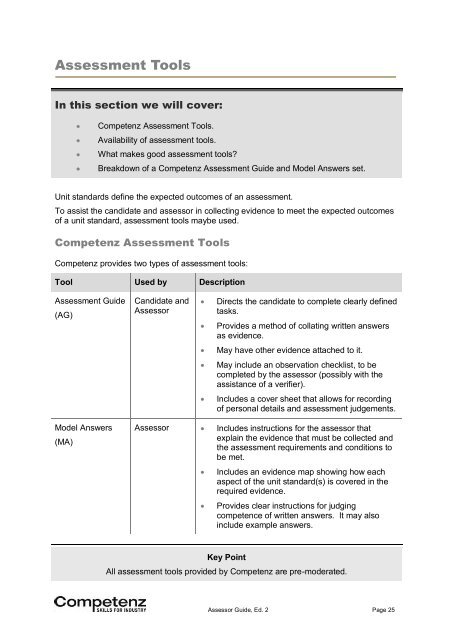 Assessor Guide [PDF] - Competenz