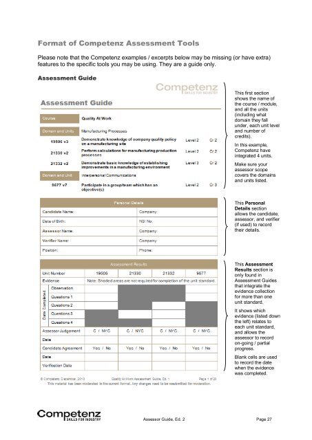 Assessor Guide [PDF] - Competenz