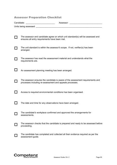 Assessor Guide [PDF] - Competenz