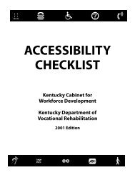 accessibility checklist - Kentucky American's with Disabilities Act ...