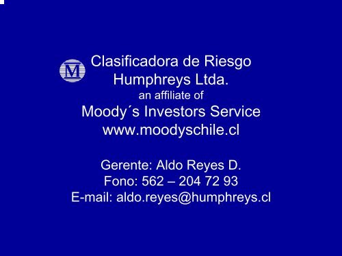 Perspectivas del Riesgo Crediticio del Sector de ... - Humphreys