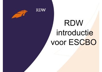 RDW introductie voor ESCBO - Industry