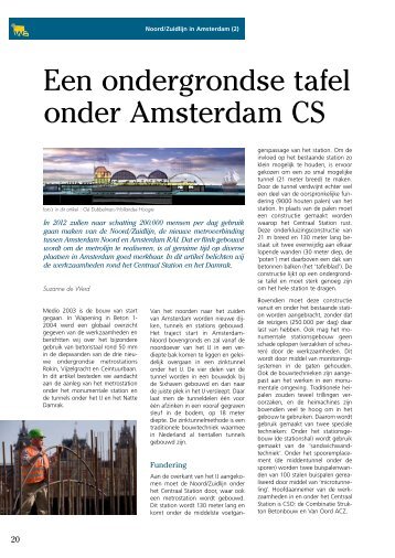 Een ondergrondse tafel onder Amsterdam CS - Wapening in Beton