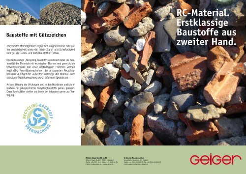 Recycling-Material ( pdf | 279 5 KB) - Geiger