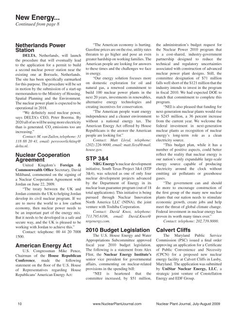 Nuclear Plant Journal Nuclear Plant Journal - Digital Versions