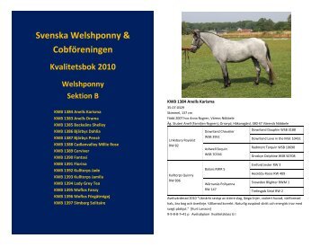 2010 - Svenska Welshponny & CobfÃ¶reningen