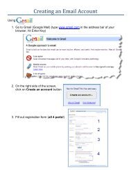 Creating an E-mail Account in Google