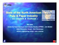 State of the North American Pulp & Paper Industry - The Center for ...