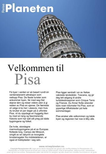 Reiseplanetens guide til Pisa