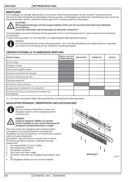 SCRUBTEC 234 C USER MANUAL - Wap Nilfisk Alto Shop