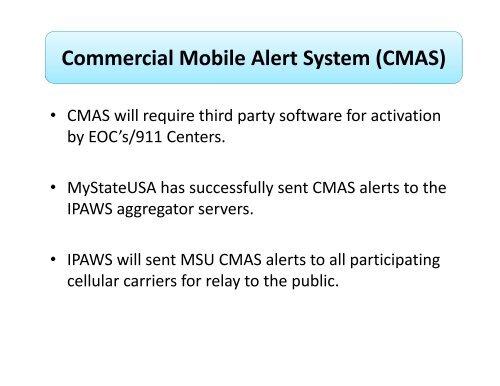 Emergency Alert System Changes in Washington State - WSU ...