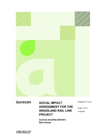 Social impact assessment - Transnet
