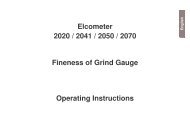 Elcometer 2020 / 2041 / 2050 / 2070 Fineness of Grind Gauge ...