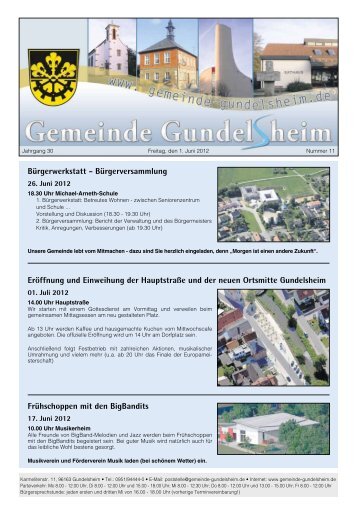 freitag, 08. Juni 2012, 12.00 uhr. - Gemeinde Gundelsheim