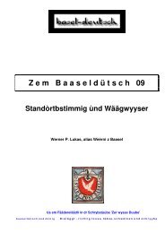 Z em B aaseld Ã¼ tsch 09 StandÅrtbstimmig Å³nd ... - basel-deutsch.ch