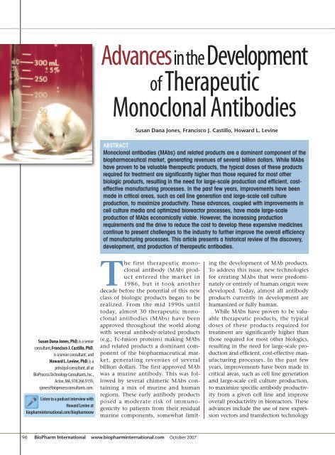 Advances in the Development of Therapeutic Monoclonal Antibodies