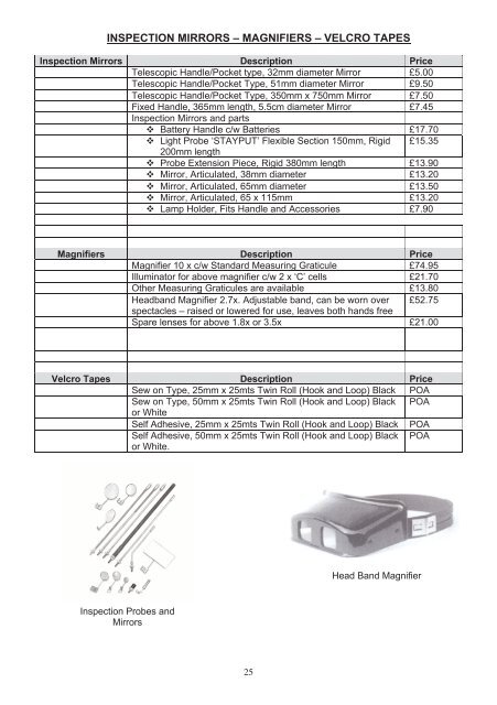 62508 NDT PRICE LIST 2011.indd - NDT Equipment Services Ltd