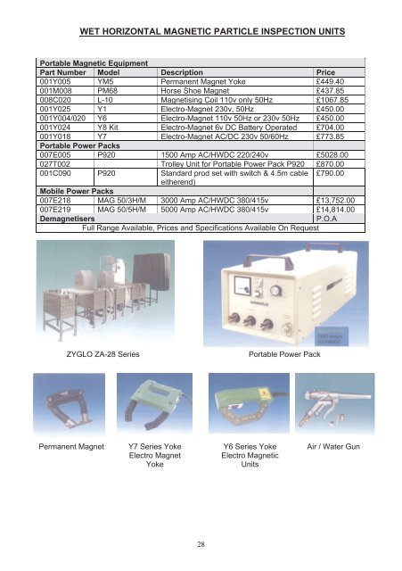 62508 NDT PRICE LIST 2011.indd - NDT Equipment Services Ltd