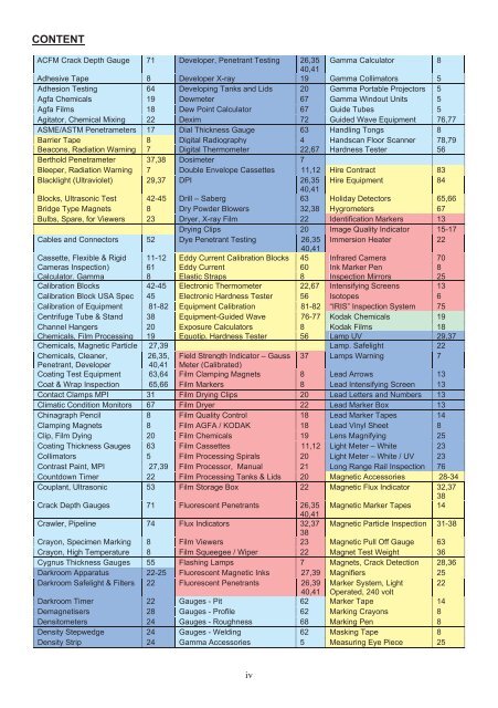 62508 NDT PRICE LIST 2011.indd - NDT Equipment Services Ltd