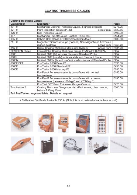 62508 NDT PRICE LIST 2011.indd - NDT Equipment Services Ltd