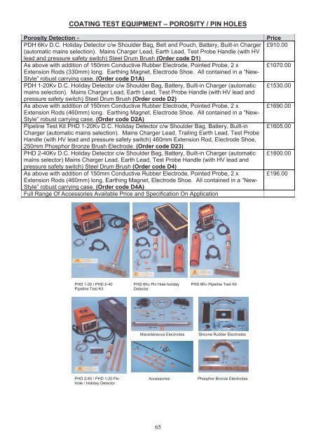 62508 NDT PRICE LIST 2011.indd - NDT Equipment Services Ltd